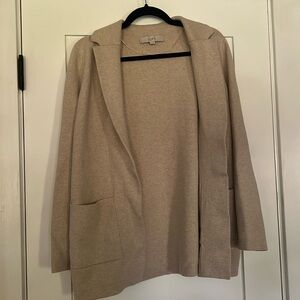 Loft oatmeal color cardigan blazer